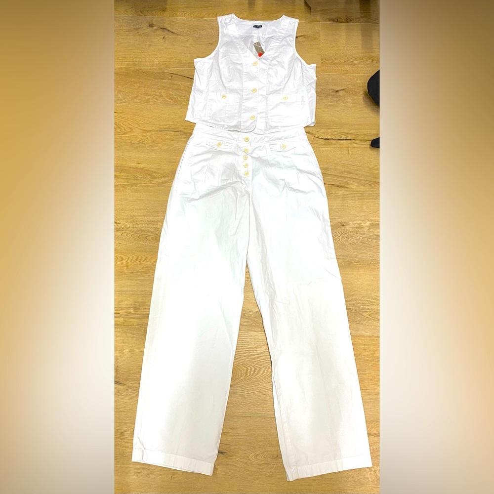 NWT J CREW patch pocket chino vest and pants set